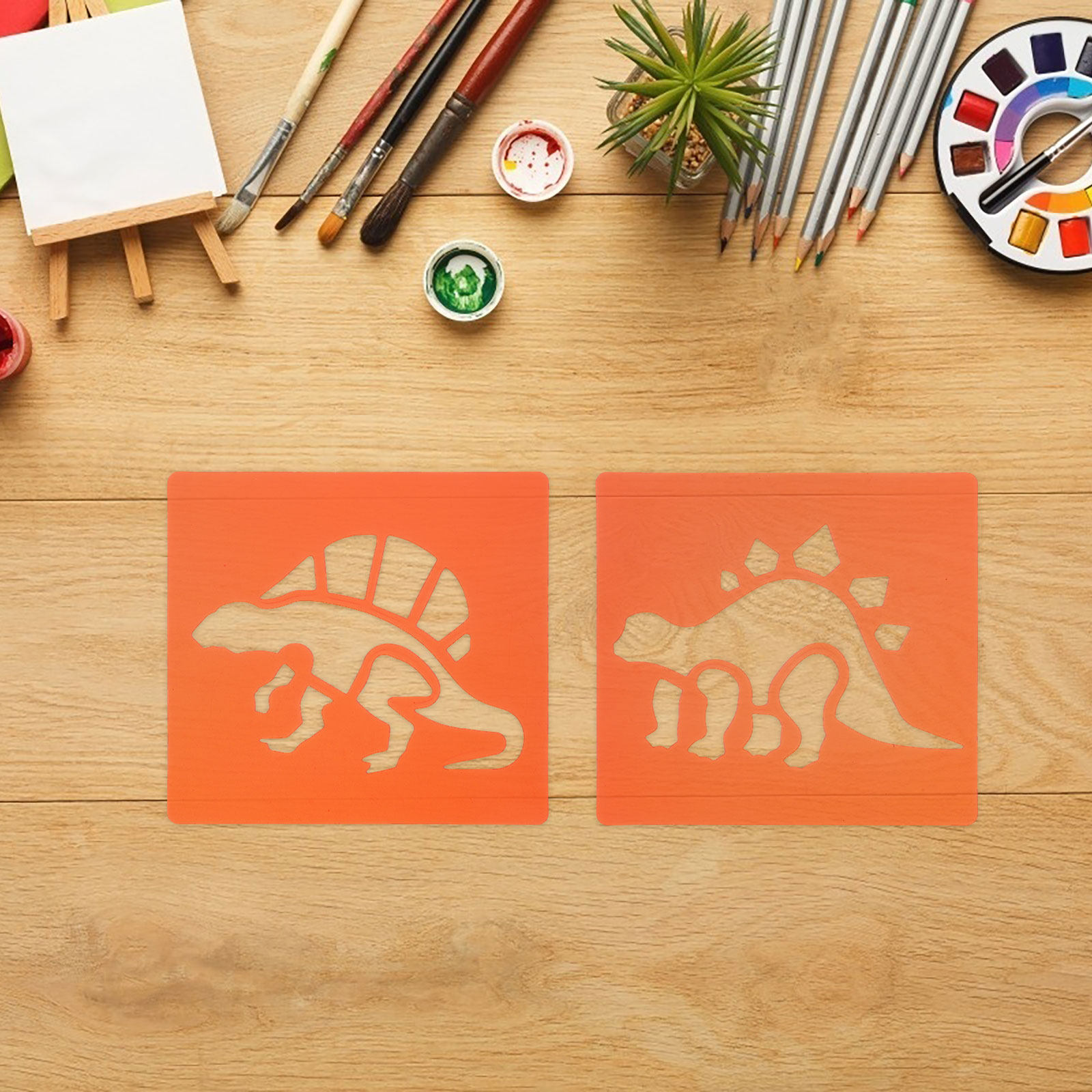 12個入り プラスチック製描画ステンシル 子供用 動物テーマ - Kids Education Template のレビューと価格