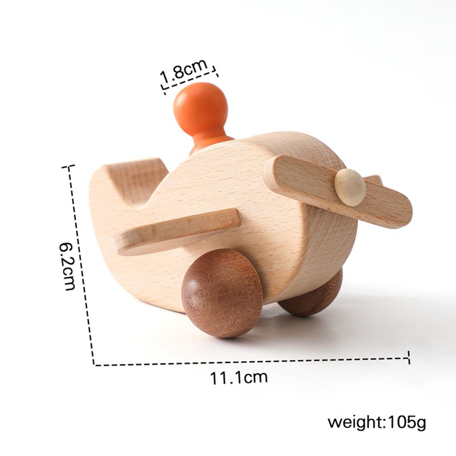 木製飛行機おもちゃ ミニチュアフィギュア モンテッソーリ飛行 - Kids Early Education のレビューと価格