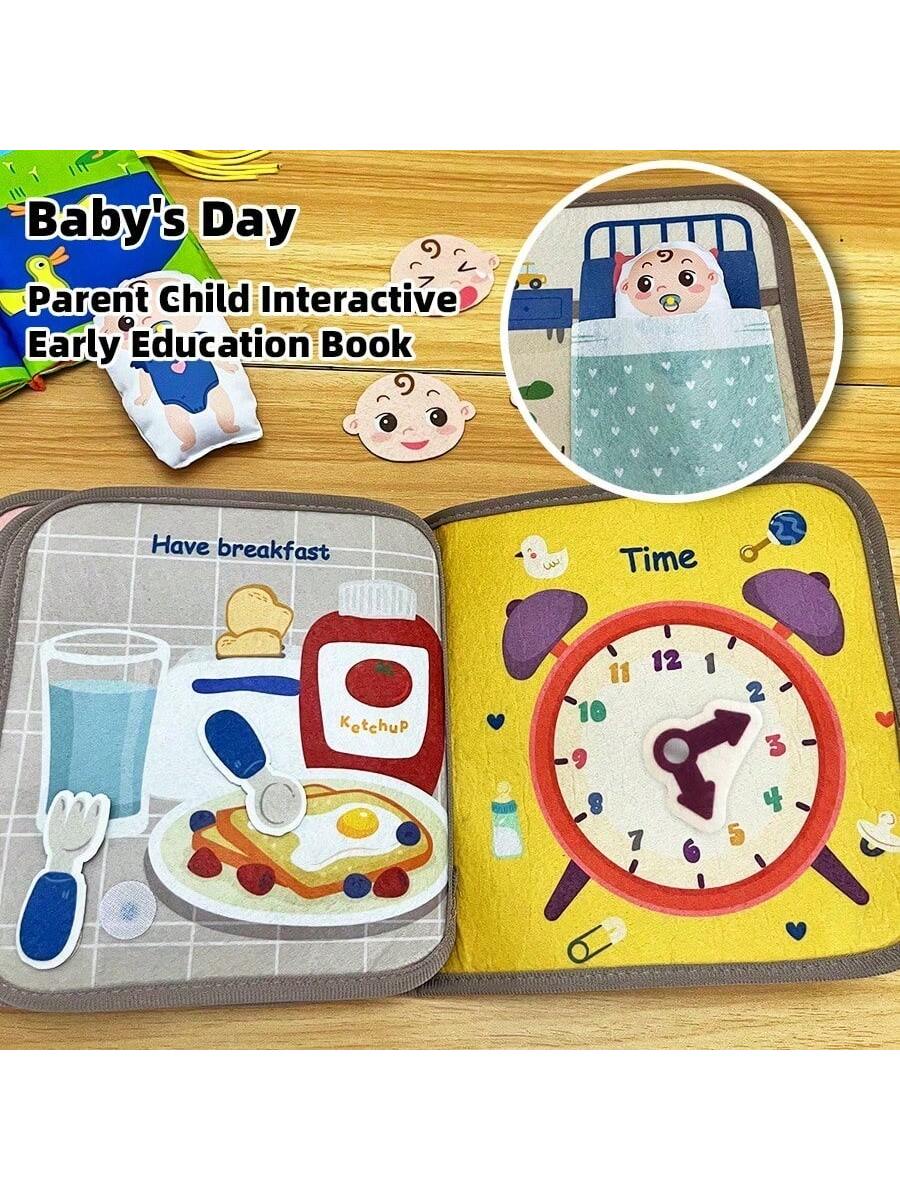 モンテッソーリ ベビービジーブック、ベビー布絵本学習玩具、1 - Kids Education Book のレビューと価格