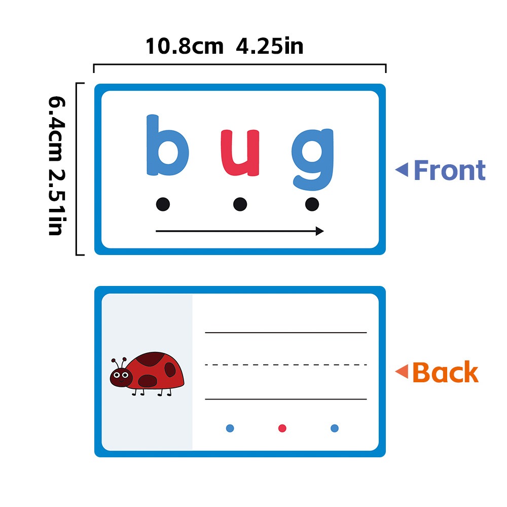 ホワイトボード手書きフラッシュカード 60 個フォニックス  - Phonics Card Game のレビューと価格
