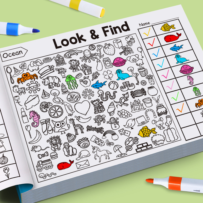 子供向け検索アクティビティブック 子供向け隠された物体の塗り - Kids Education Book のレビューと価格