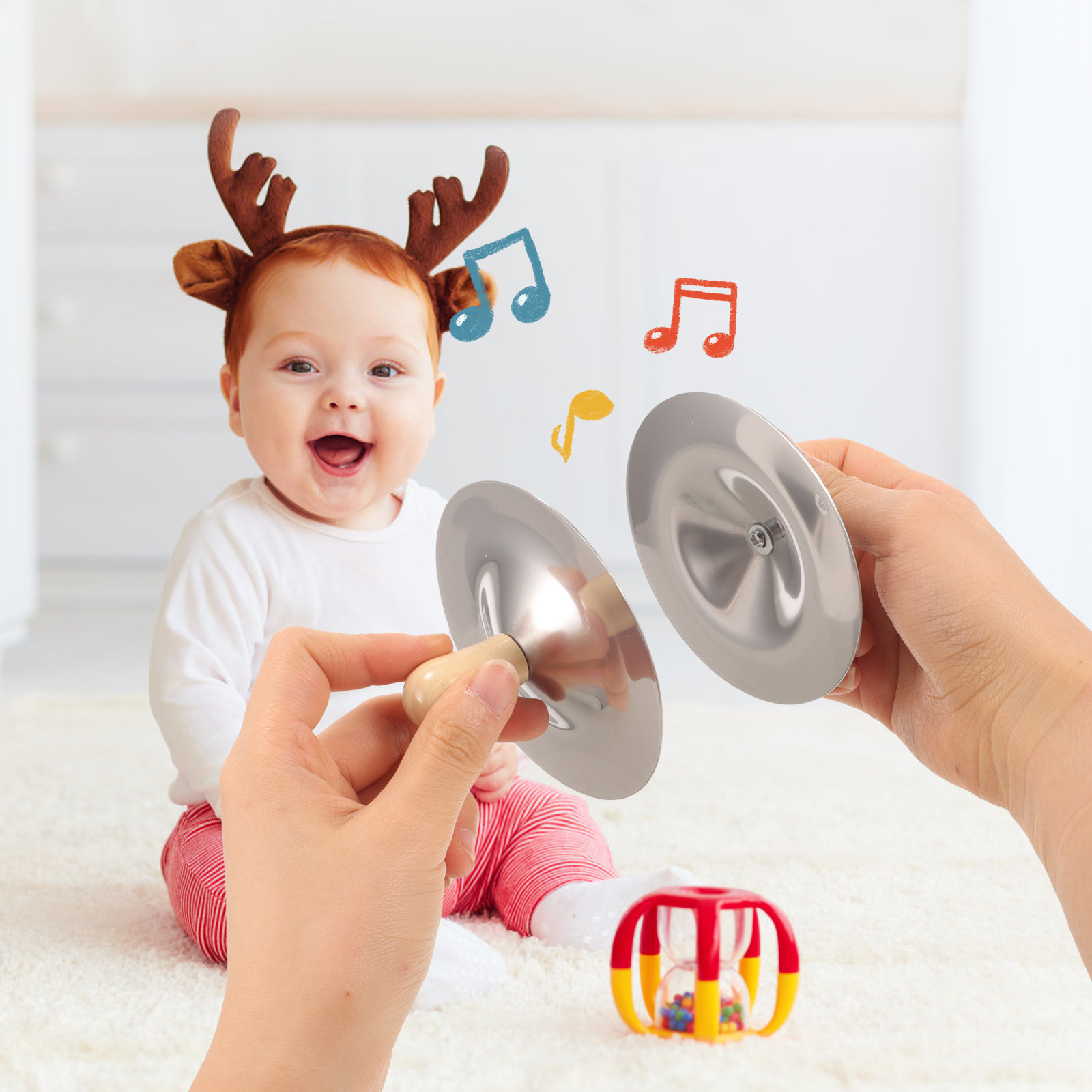 2 個の小さなフィンガーシンバル子供用ミニ楽器幼児音楽教育ポ - Kids Early Education のレビューと価格