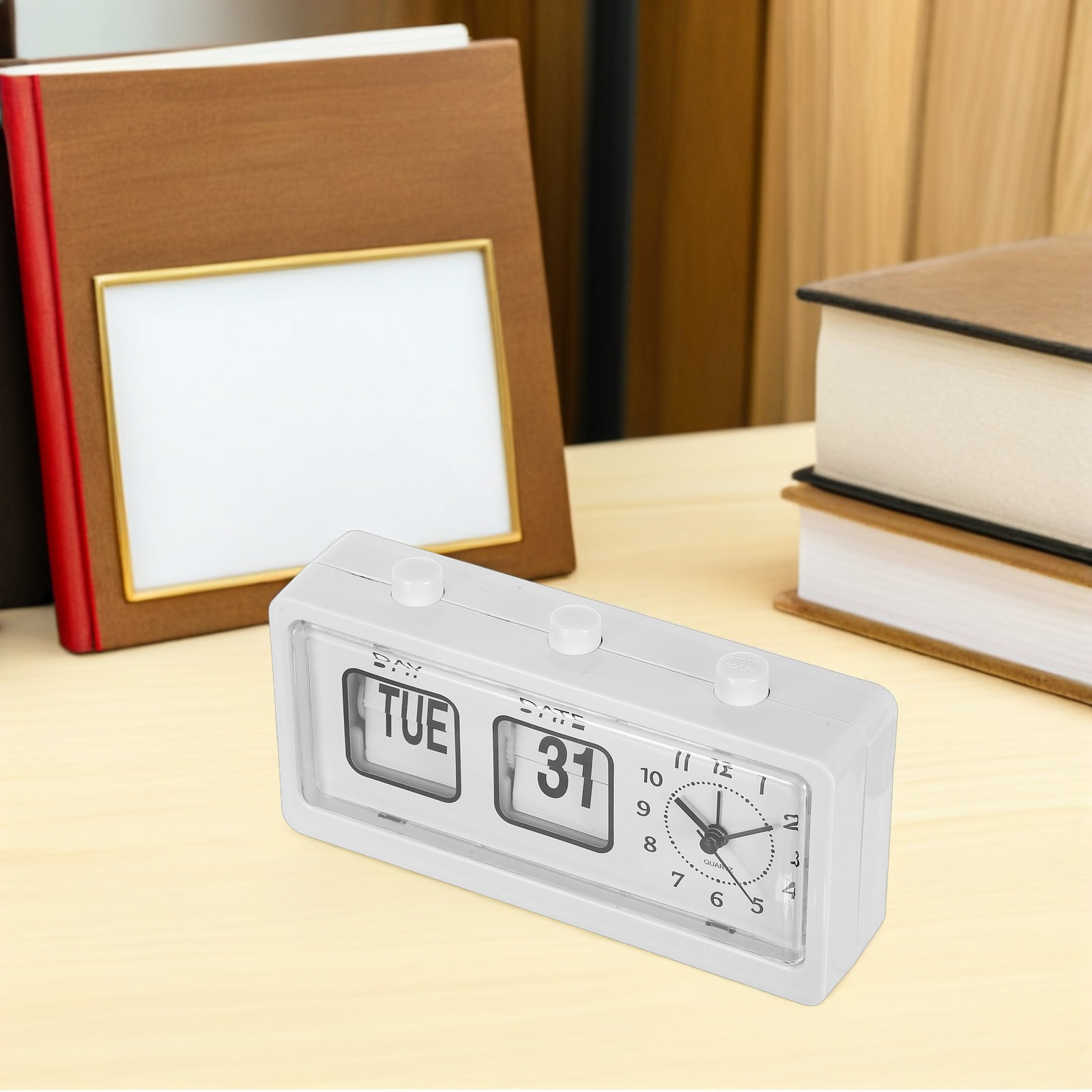 手動フリップデスククロック レトロスタイルカレンダー 学習室 - Kids Education Room のレビューと価格